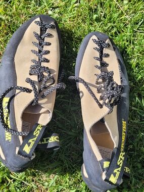 Barely Used, La Sportiva Tan and Black Women's Climbing Shoes, W's 11